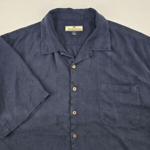 Tommy Bahama Mens Hawaiian Aloha 100% Silk Embroidered Hi Note Cafe Shirt XXL